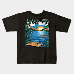 Peaceful Tillery Lake Vista North Carolina Nature Kids T-Shirt